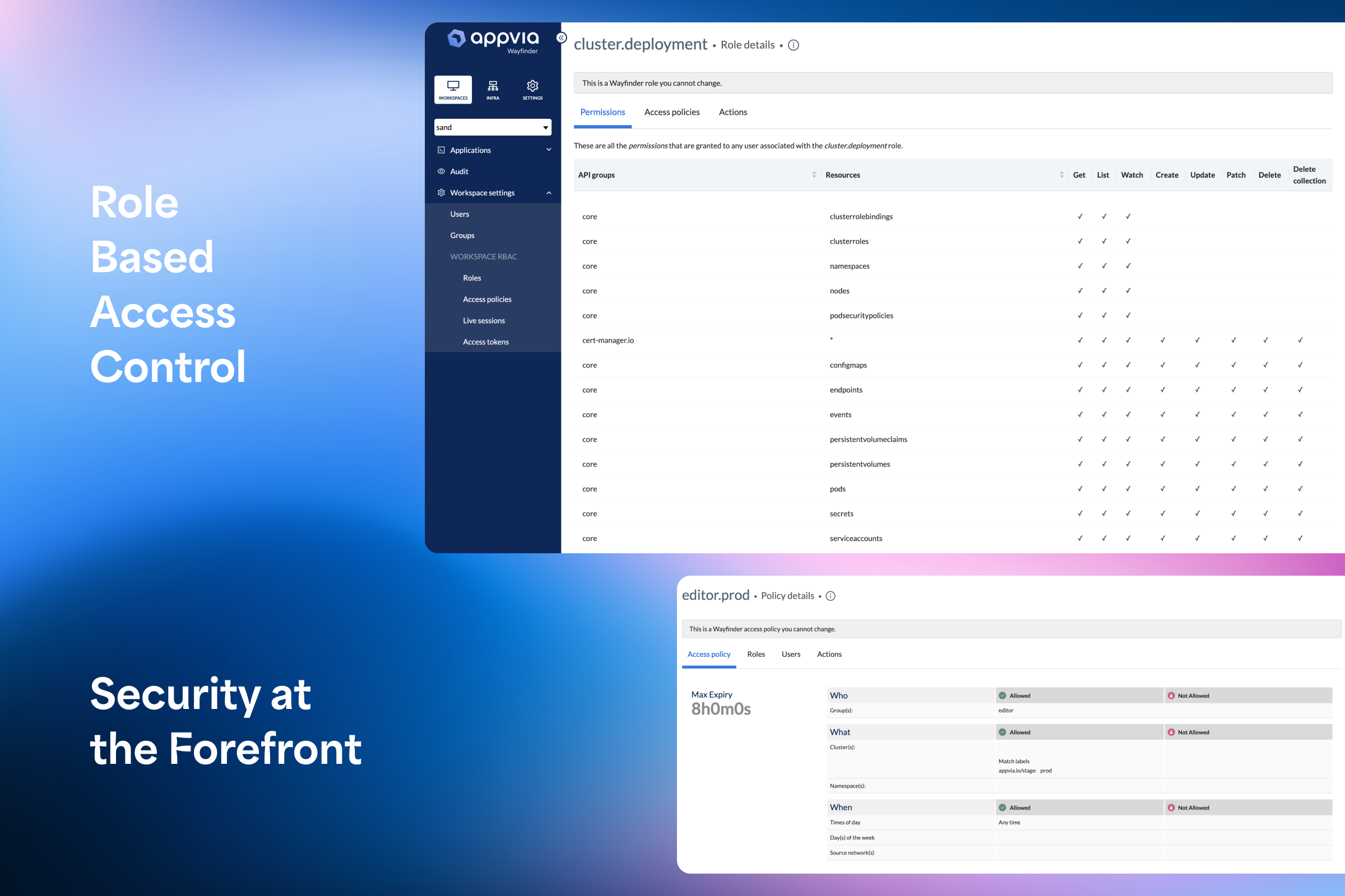 screenshot of Appvia Wayfinder